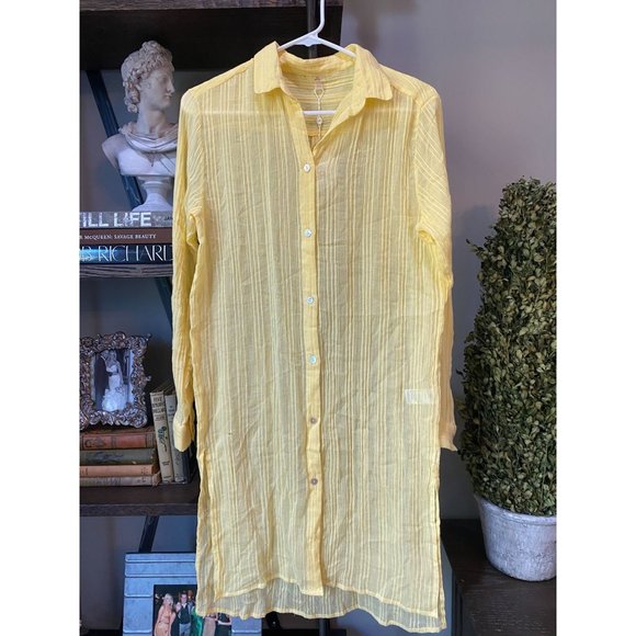 PQ Shea Cover Up Button Down Citrine Yellow Size XS/S - Picture 8 of 12